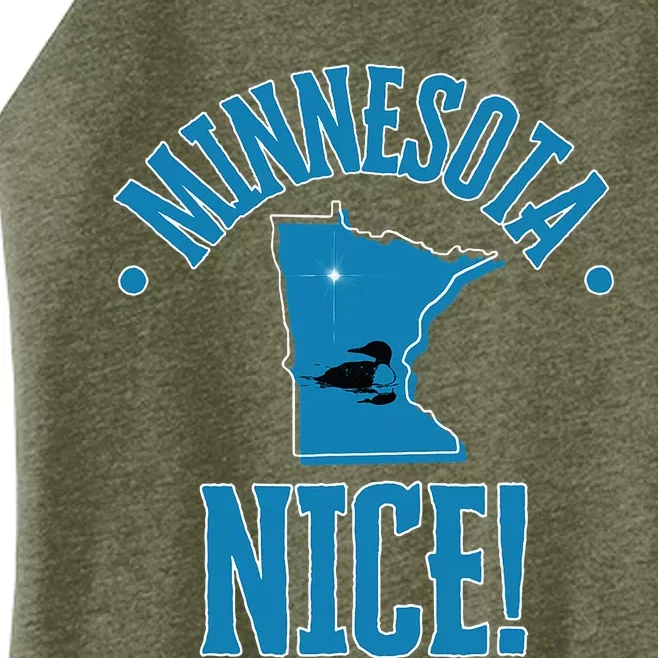 Minnesota Gift Souvenir With Loon Frit Women’s Perfect Tri Rocker Tank