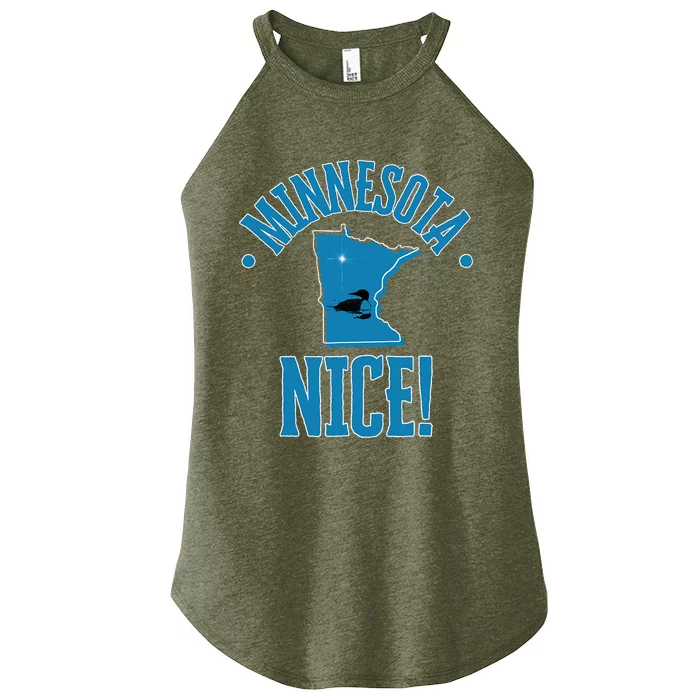 Minnesota Gift Souvenir With Loon Frit Women’s Perfect Tri Rocker Tank