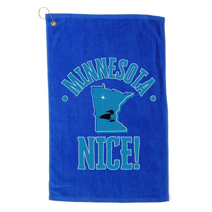 Minnesota Gift Souvenir With Loon Frit Platinum Collection Golf Towel