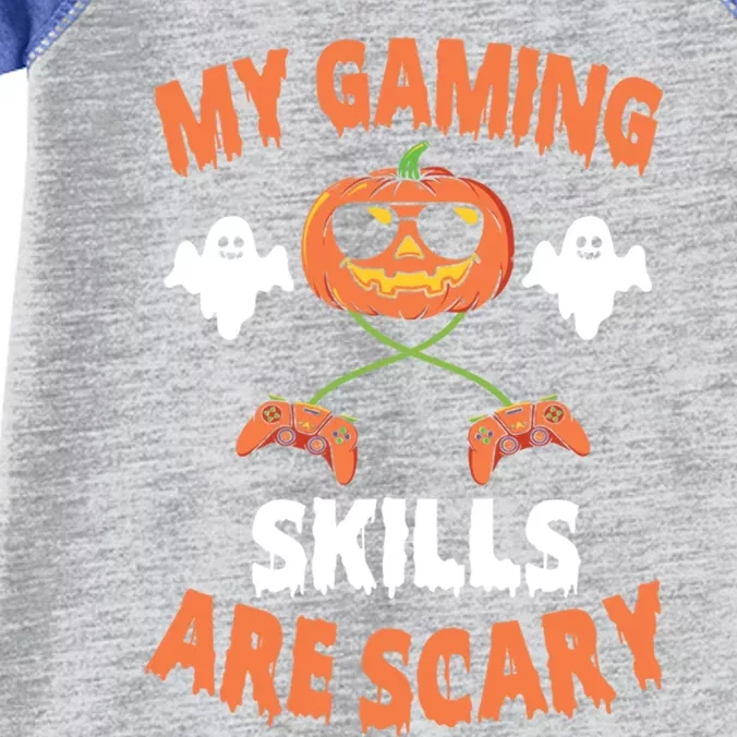 My Gaming Skills Are Scary Gaming Funny Halloween Gamer Funny Gift Infant Baby Jersey Bodysuit