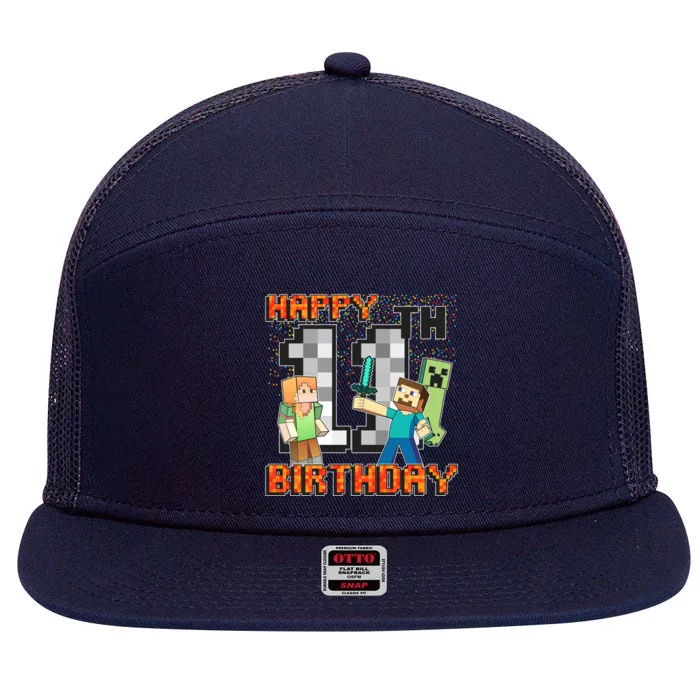 Group Shot 11th Birthday 7 Panel Mesh Trucker Snapback Hat