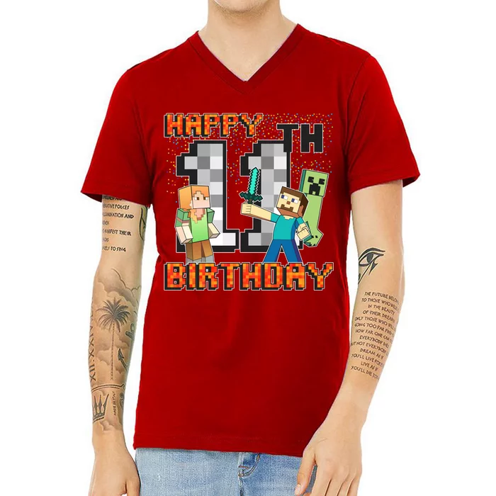 Group Shot 11th Birthday V-Neck T-Shirt