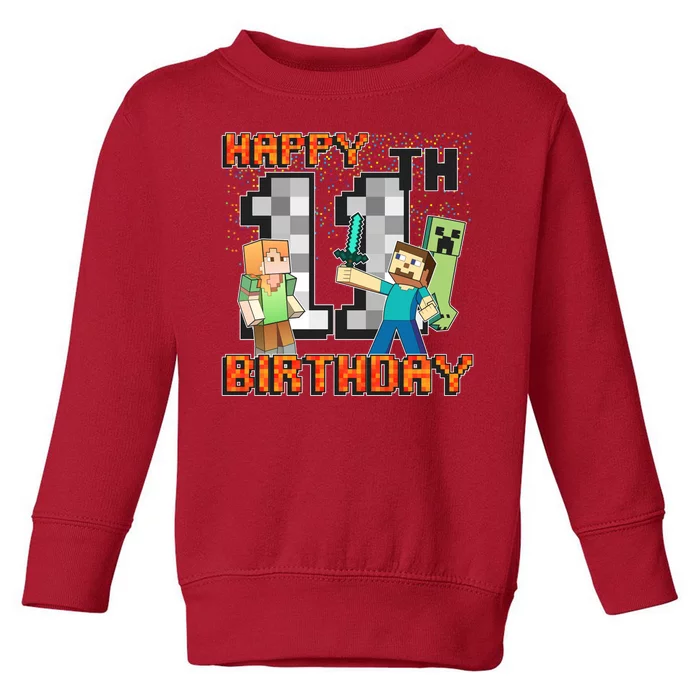 Group Shot 11th Birthday Toddler Sweatshirt