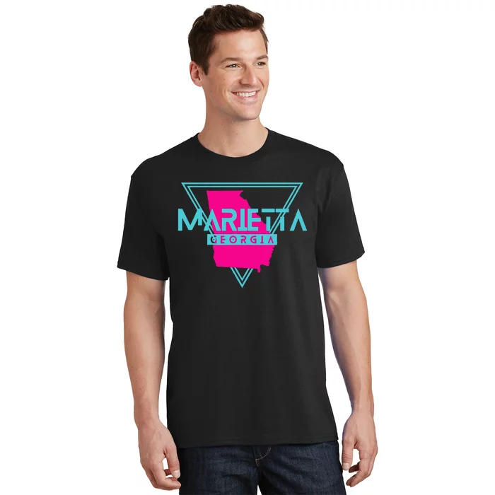 Marietta Georgia Souvenir Ga Retro Triangle T-Shirt