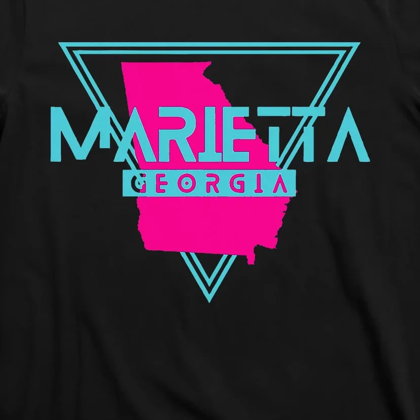 Marietta Georgia Souvenir Ga Retro Triangle T-Shirt