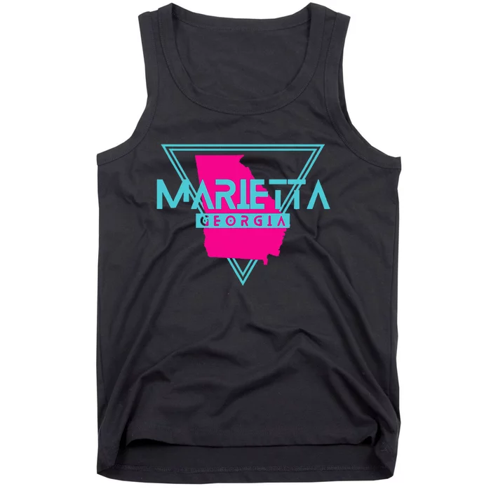 Marietta Georgia Souvenir Ga Retro Triangle Tank Top