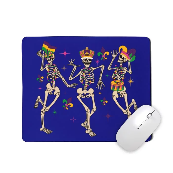 Mardi Gras Skeleton Carnival Funny Dancing Skeletons Great Gift Mousepad