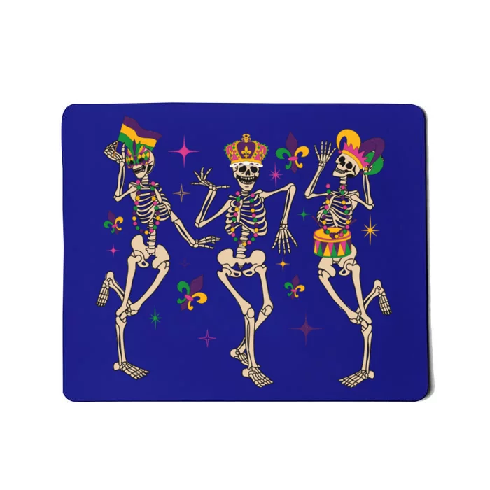 Mardi Gras Skeleton Carnival Funny Dancing Skeletons Great Gift Mousepad