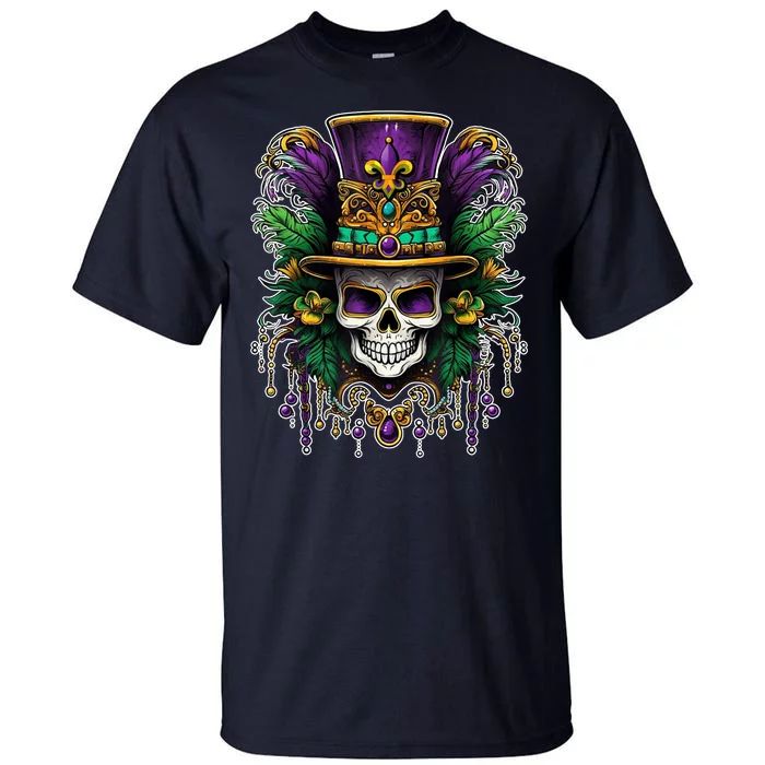 Mardi Gras Sugar Skull Party Tall T-Shirt