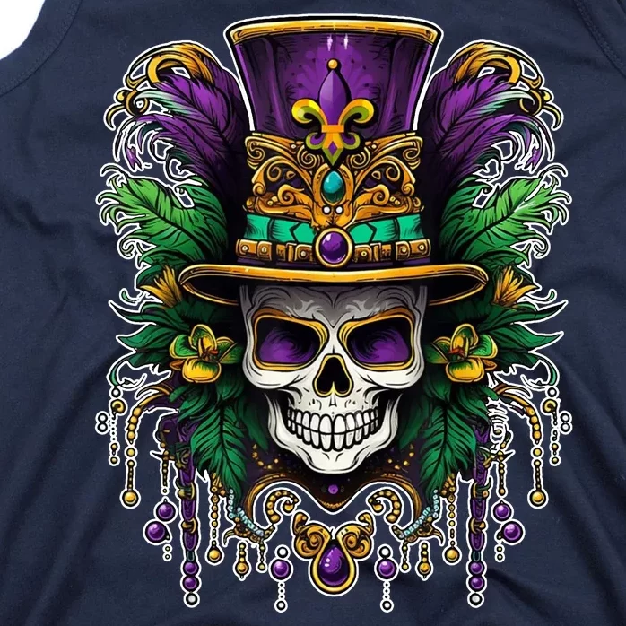 Mardi Gras Sugar Skull Party Tank Top