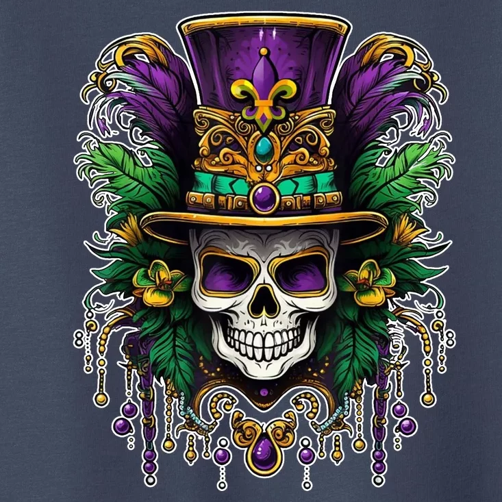 Mardi Gras Sugar Skull Party Toddler T-Shirt