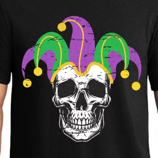 Mardi Gras Skull Jester Hat Funny Parade Costume Great Gift Pajama Set