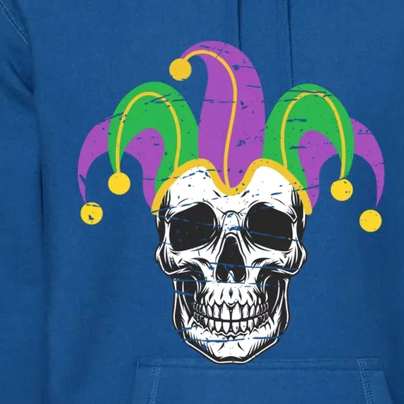 Mardi Gras Skull Jester Hat Funny Parade Costume Great Gift Premium Hoodie