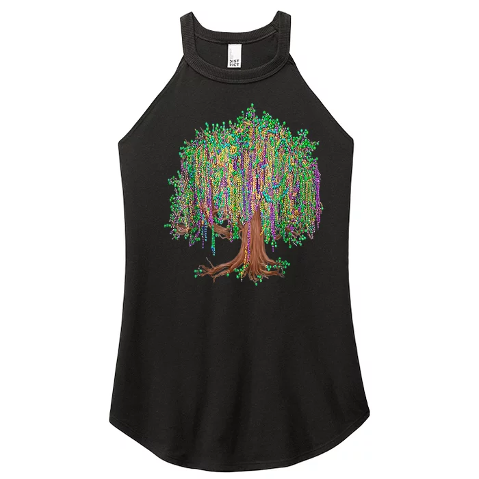 Mardi Gras Tree Beads New Orleans 2024 Watercolor Festival Women’s Perfect Tri Rocker Tank