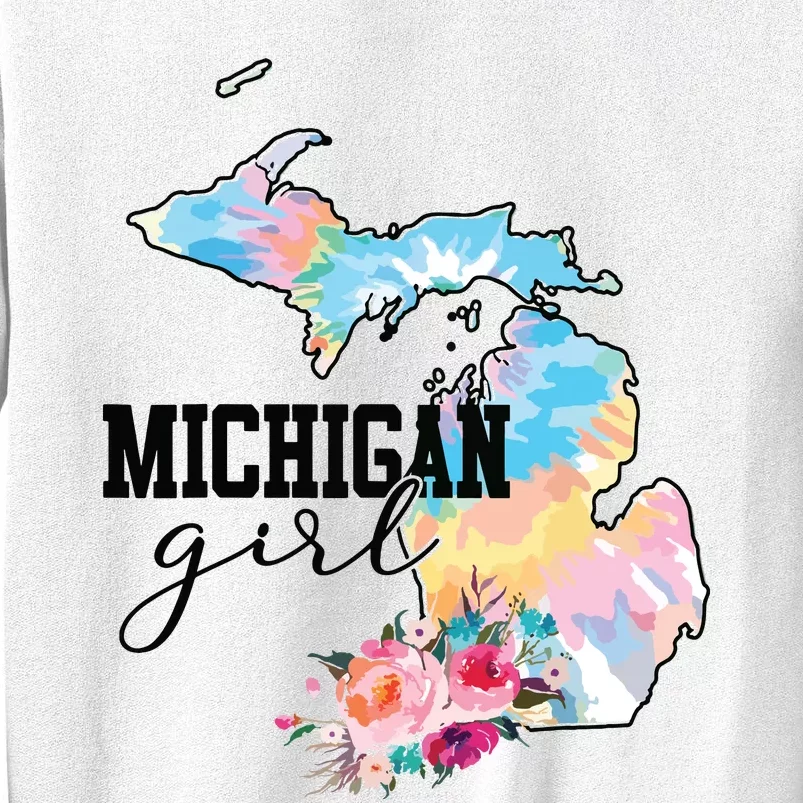 Michigan Girl Tie Dye State Michigan Lovers Sweatshirt