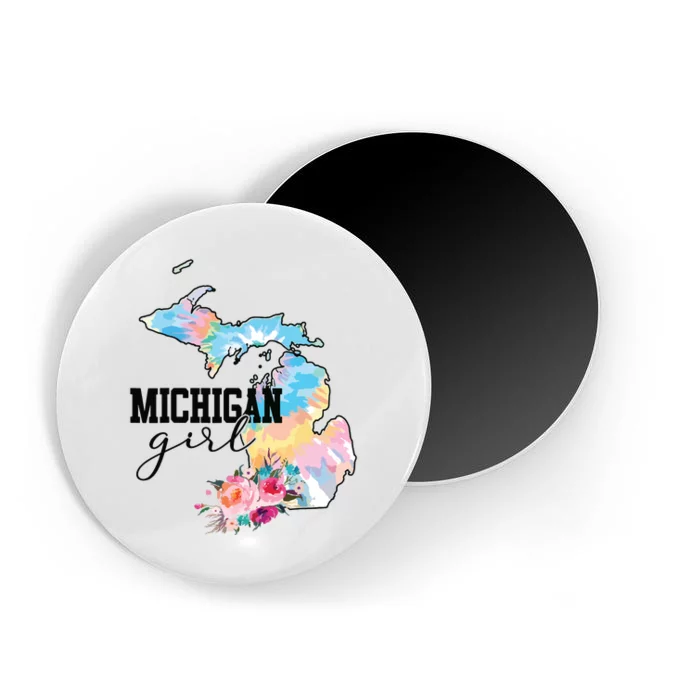 Michigan Girl Tie Dye State Michigan Lovers Magnet