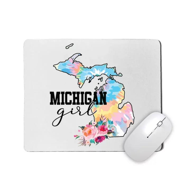 Michigan Girl Tie Dye State Michigan Lovers Mousepad