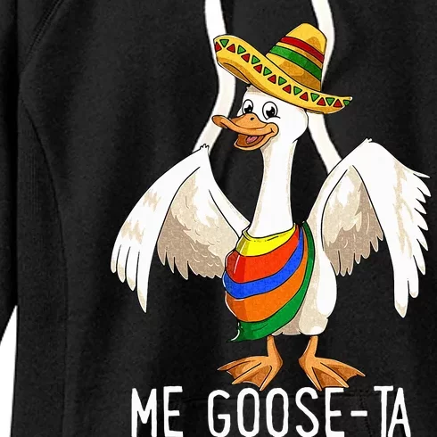 Me Goose Ta Funny Mexican Spanish Me Gusta Farmer Goose Pun Women's Fleece Hoodie