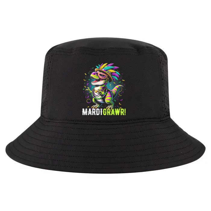 Mardi Gras T Rex Dinosaur Mardi Grawr Childrens Cool Comfort Performance Bucket Hat