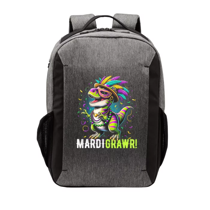 Mardi Gras T Rex Dinosaur Mardi Grawr Childrens Vector Backpack