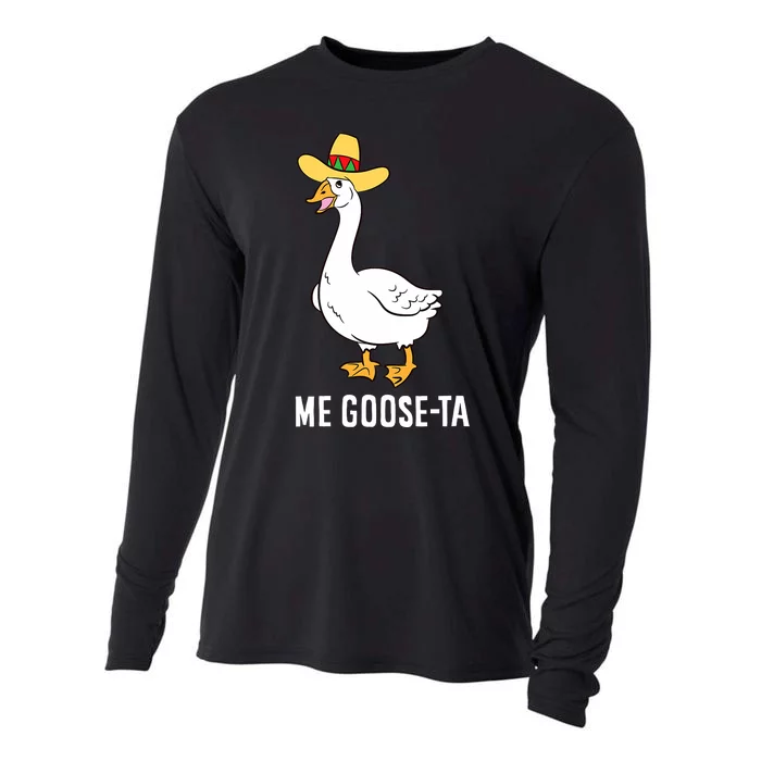 Me Goose Ta Mexican Funny Spanish Goose Pun Cooling Performance Long Sleeve Crew