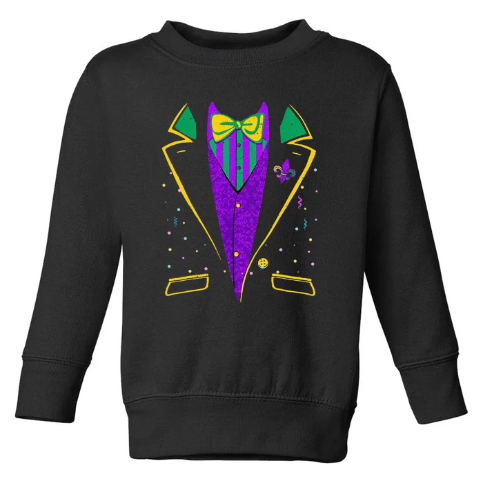 Mardi Gras Tuxedo Costume Carnival Parade Toddler Sweatshirt