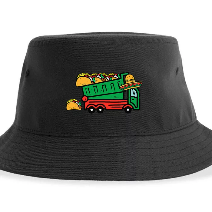 Mexican Garbage Truck Tacos Cinco De Mayo Sustainable Bucket Hat