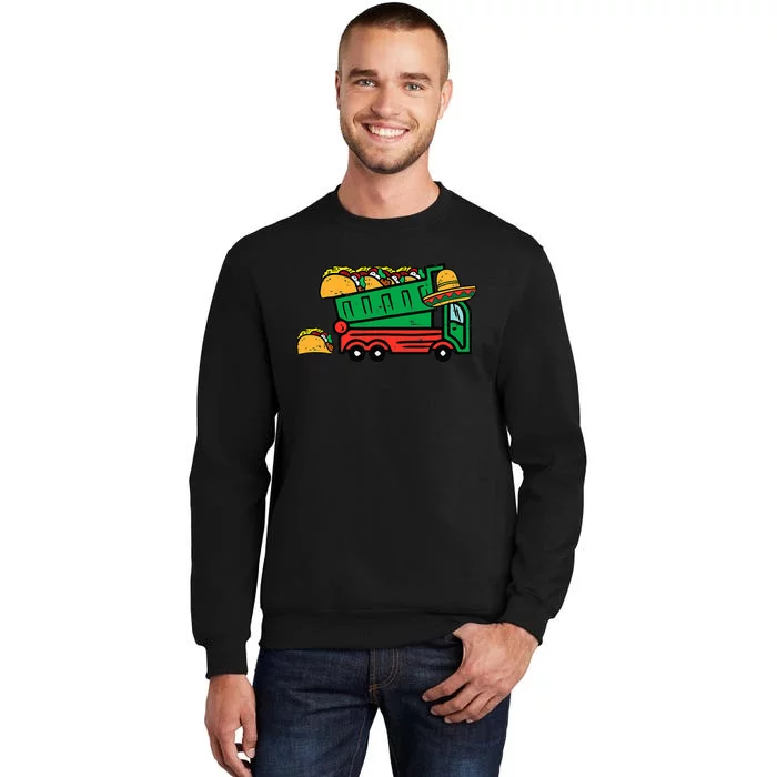 Mexican Garbage Truck Tacos Cinco De Mayo Tall Sweatshirt