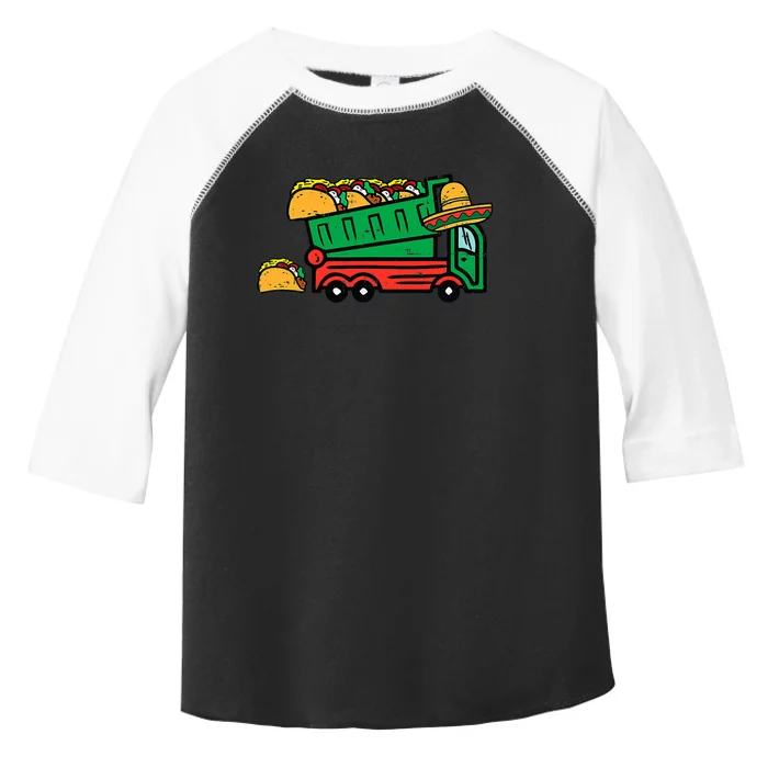 Mexican Garbage Truck Tacos Cinco De Mayo Toddler Fine Jersey T-Shirt