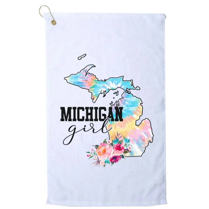 Michigan Girl Tie Dye State Michigan Platinum Collection Golf Towel