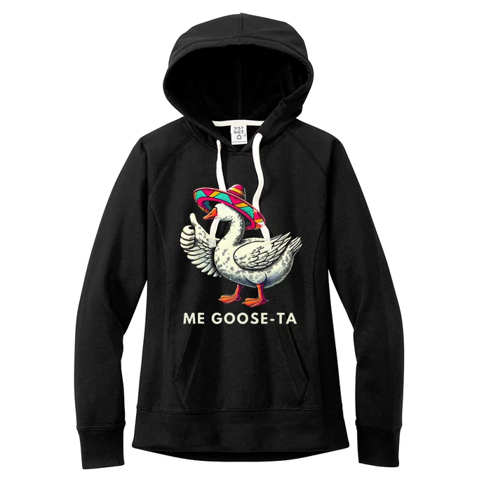 Me Goose Ta Mexican Funny Spanish Goose Pun Women's Fleece Hoodie