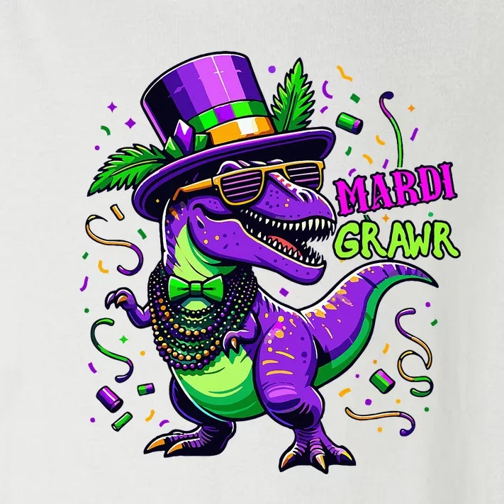 Mardi Grawr Trex Dino Costume Mardi Gras Toddler Long Sleeve Shirt