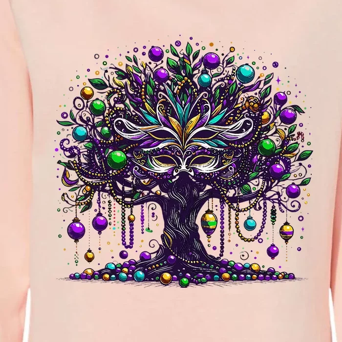 Mardi Gras Tree Beads New Orleans 2024 Festival Bead Womens California Wash Sweatshirt