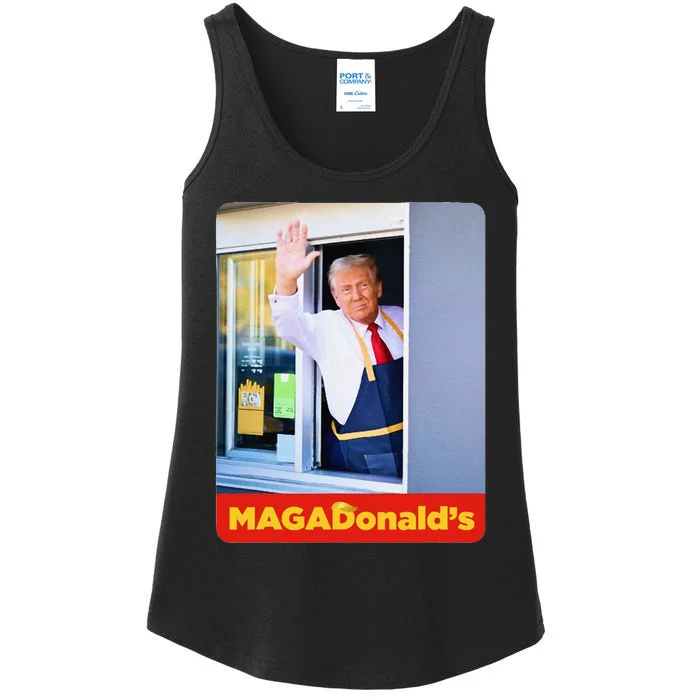 Magadonalds Gift Trump Funny Ladies Essential Tank