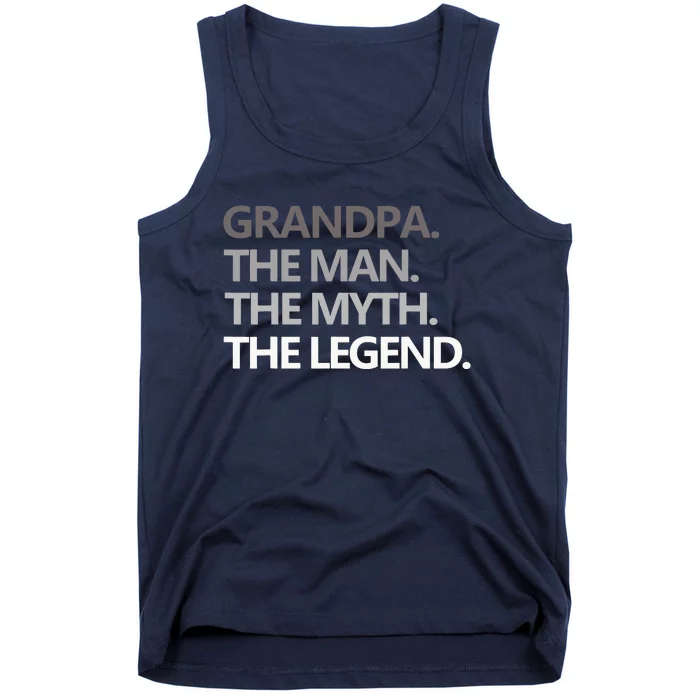 Men GRANDPA THE MAN THE MYTH THE LEGEND Men Gift Fathers Day Tank Top