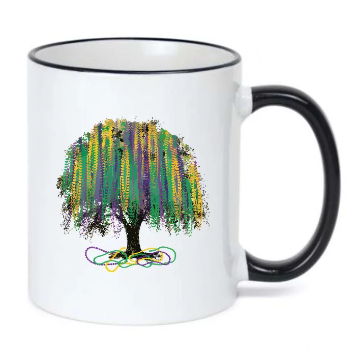 Mardi Gras Tree Black Color Changing Mug