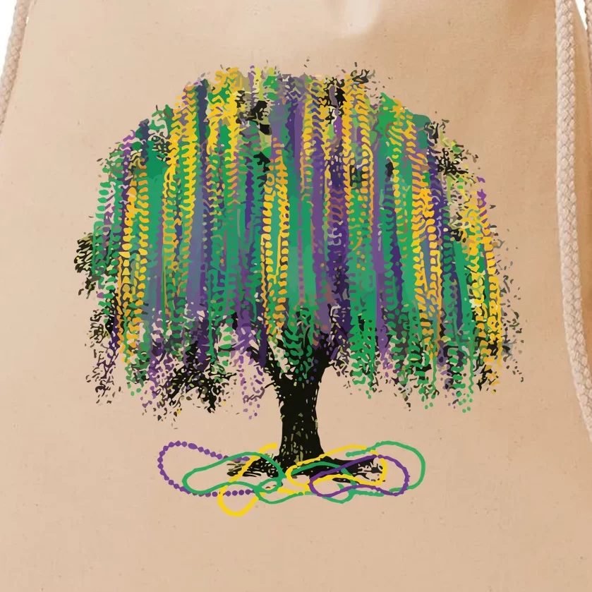 Mardi Gras Tree Drawstring Bag