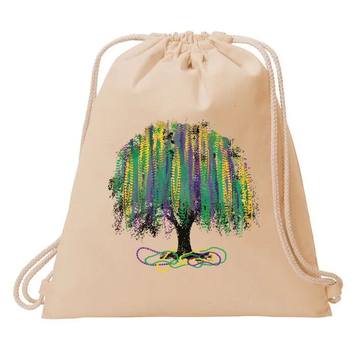 Mardi Gras Tree Drawstring Bag