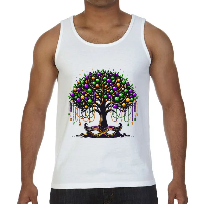 Mardi Gras Tree Beads New Orleans 2024 Festival Bead Comfort Colors® Tank Top