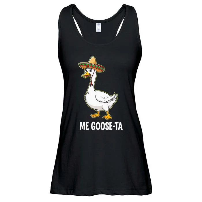 Me Goose Ta Goose Pun Fiesta Humor Geese Party Ladies Essential Flowy Tank