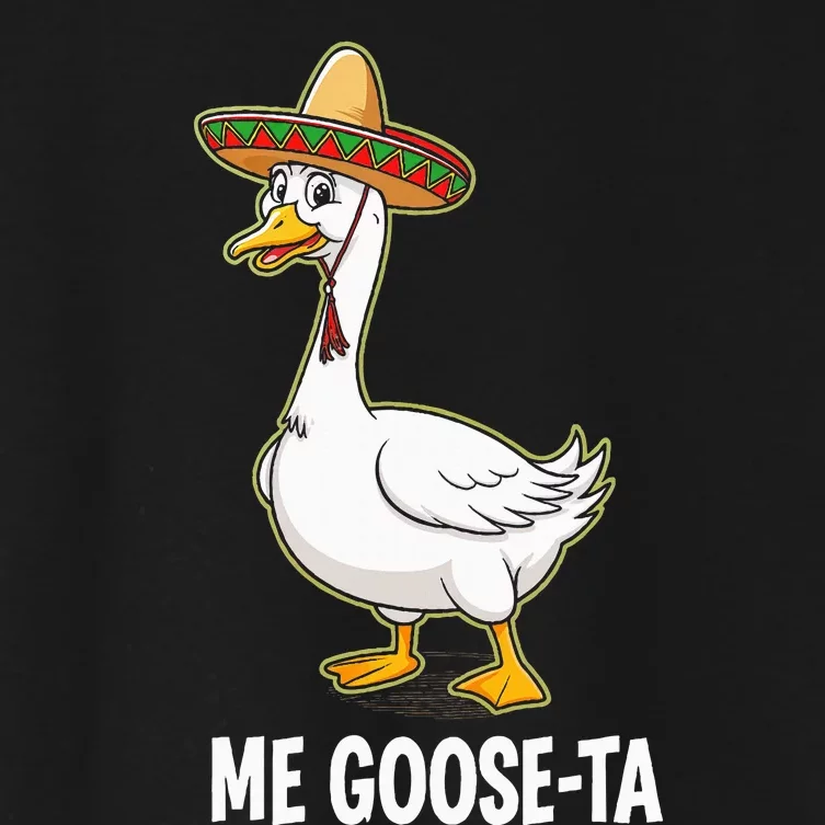 Me Goose Ta Goose Pun Fiesta Humor Geese Party Women's Crop Top Tee