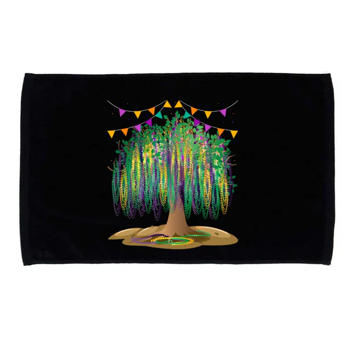 Mardi Gras Tree Beads New Orleans Funny Carnival Party Gift Microfiber Hand Towel