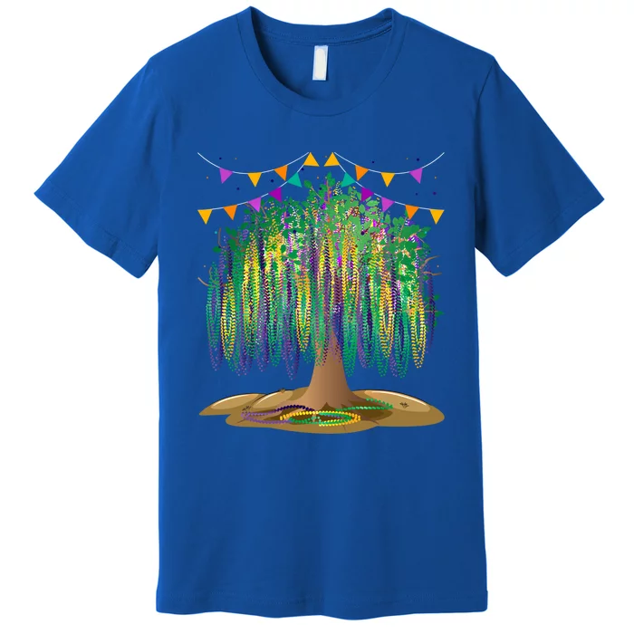 Mardi Gras Tree Beads New Orleans Funny Carnival Party Gift Premium T-Shirt