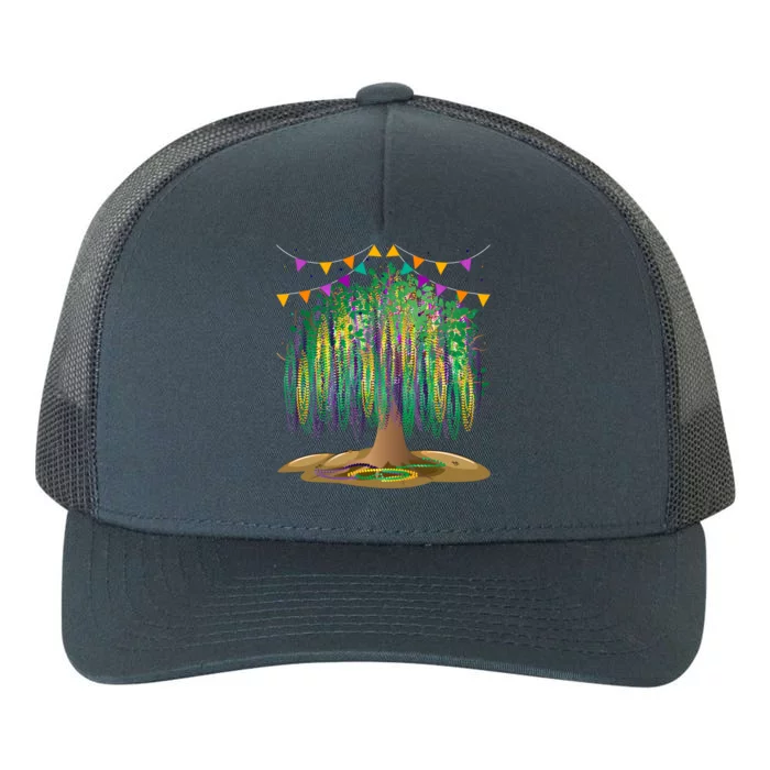 Mardi Gras Tree Beads New Orleans Funny Carnival Party Gift Yupoong Adult 5-Panel Trucker Hat