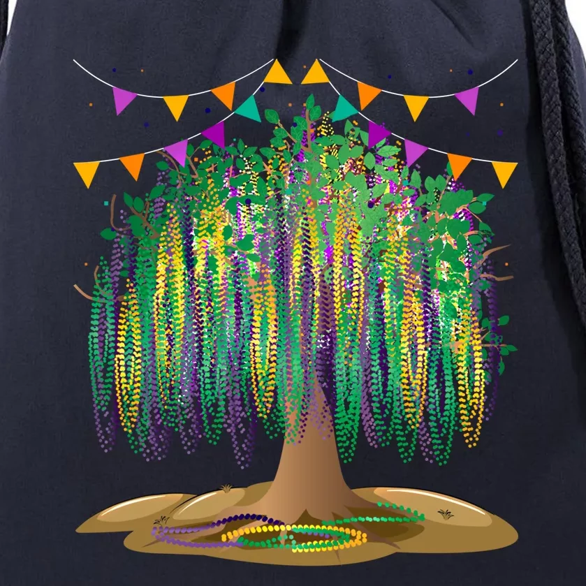 Mardi Gras Tree Beads New Orleans Funny Carnival Party Gift Drawstring Bag