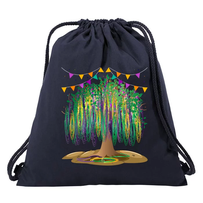 Mardi Gras Tree Beads New Orleans Funny Carnival Party Gift Drawstring Bag