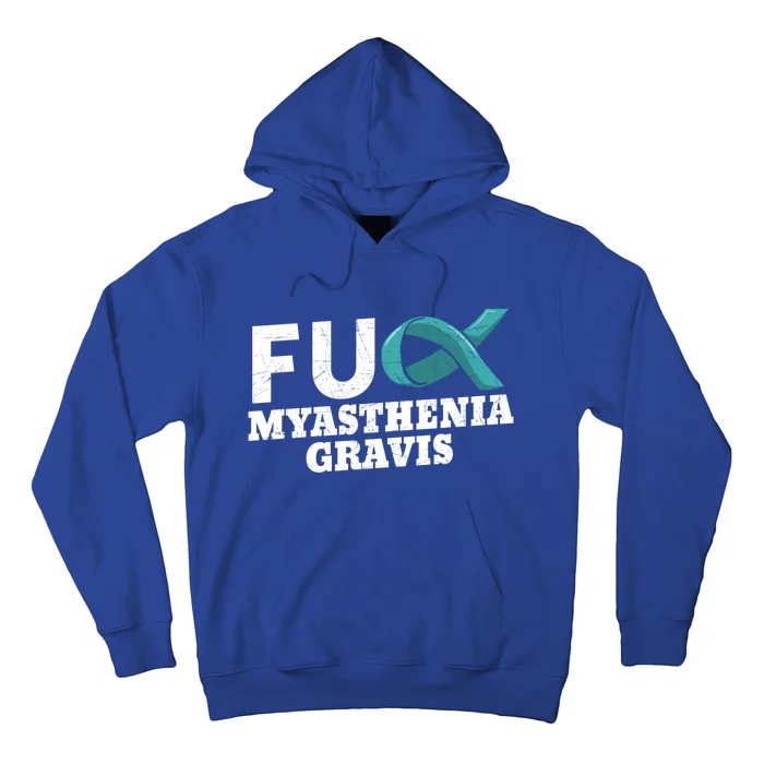 Myasthenia Gravis Teal Awareness Ribbon Autoimmune Disorder Cute Gift Hoodie