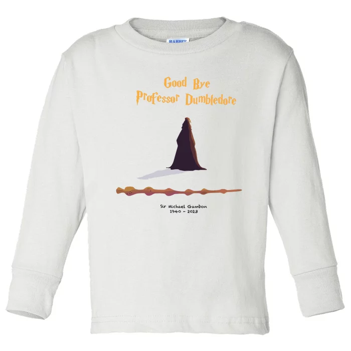 Michael Gambon Thanks For The Memories Dumbledore Toddler Long Sleeve Shirt