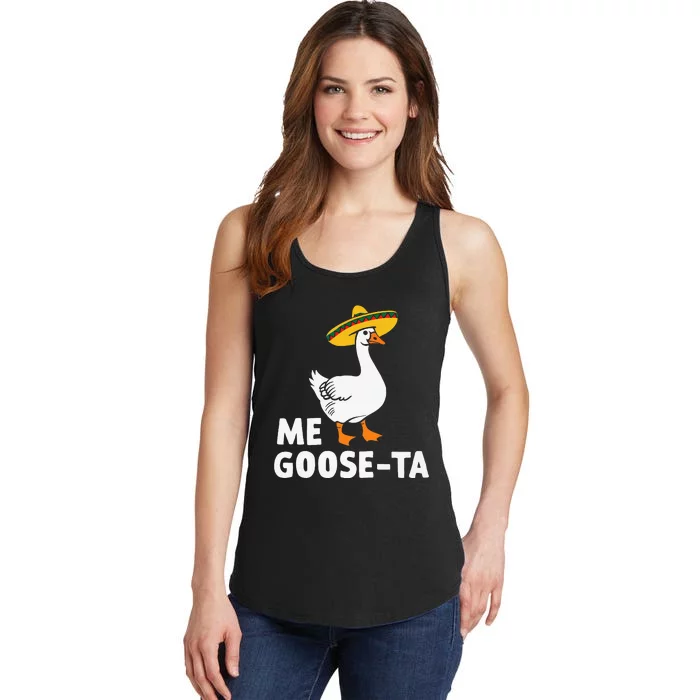 Me Goose Ta Goose Fiesta Humor Pun Mexican Party Ladies Essential Tank