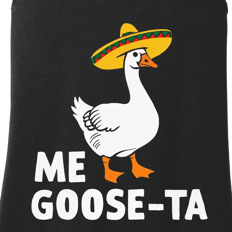 Me Goose Ta Goose Fiesta Humor Pun Mexican Party Ladies Essential Tank